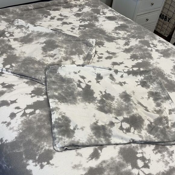 DORMIFY Full/Queen Grey Tye Dye Duvet Cover and 2 Pillow cases - Picture 2 of 4